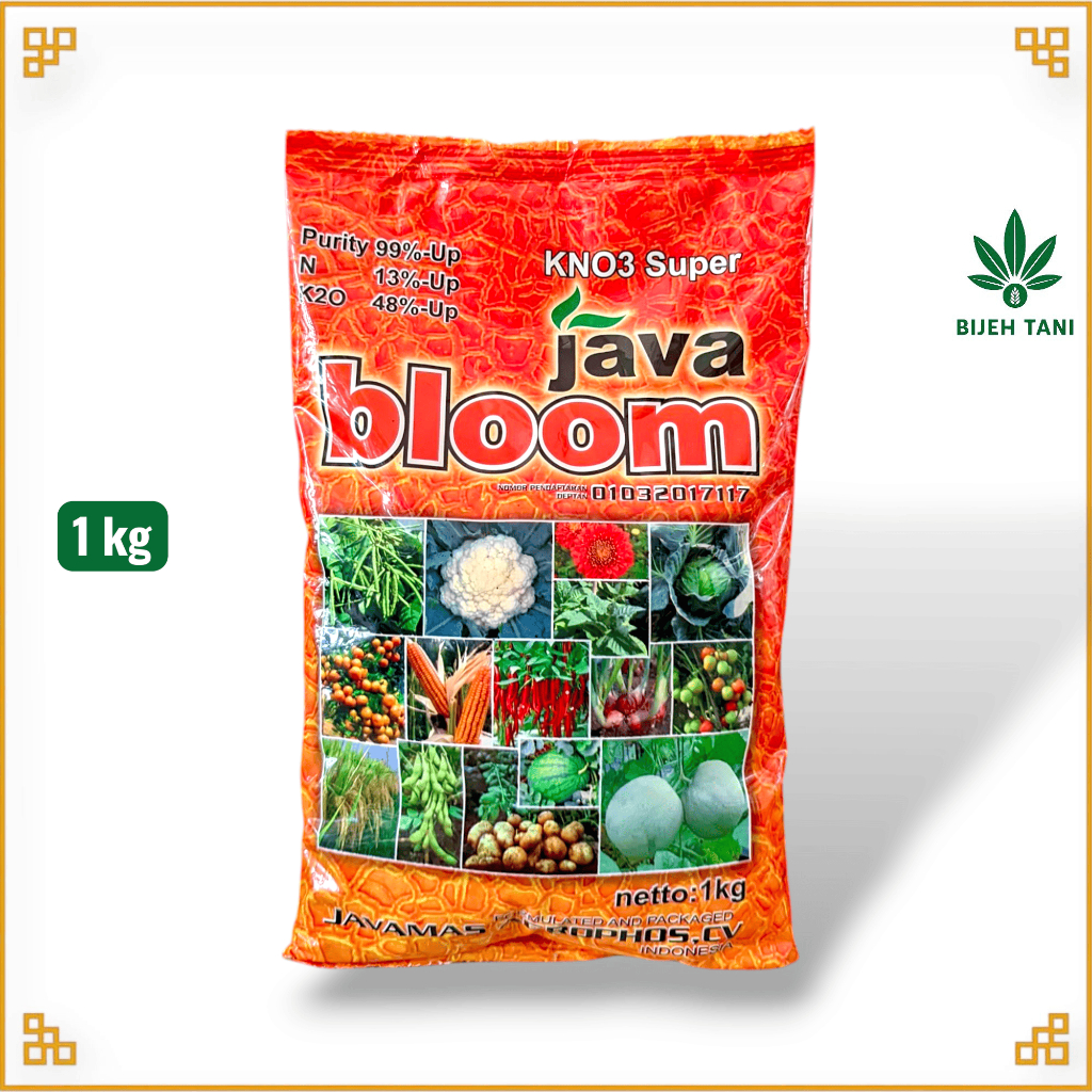 Java Bloom KNO3 Super 1kg – Pupuk Kalium Nitrat Murni 99% untuk Buah & Sayur