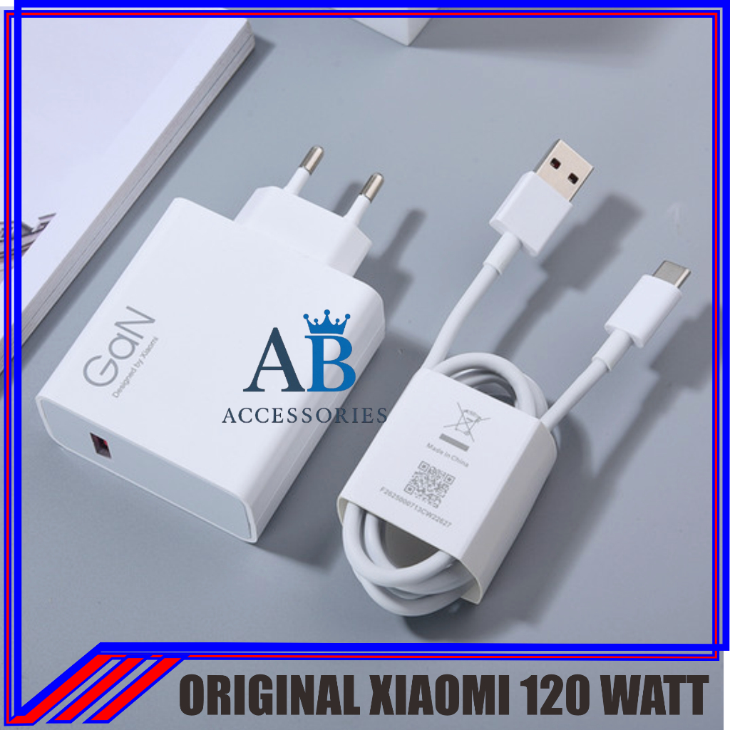 Charger Casan Xiaomi 120W Hypercharge Charger Xiaomi 120W Turbo Fast Charging Pengisian Daya Cepat