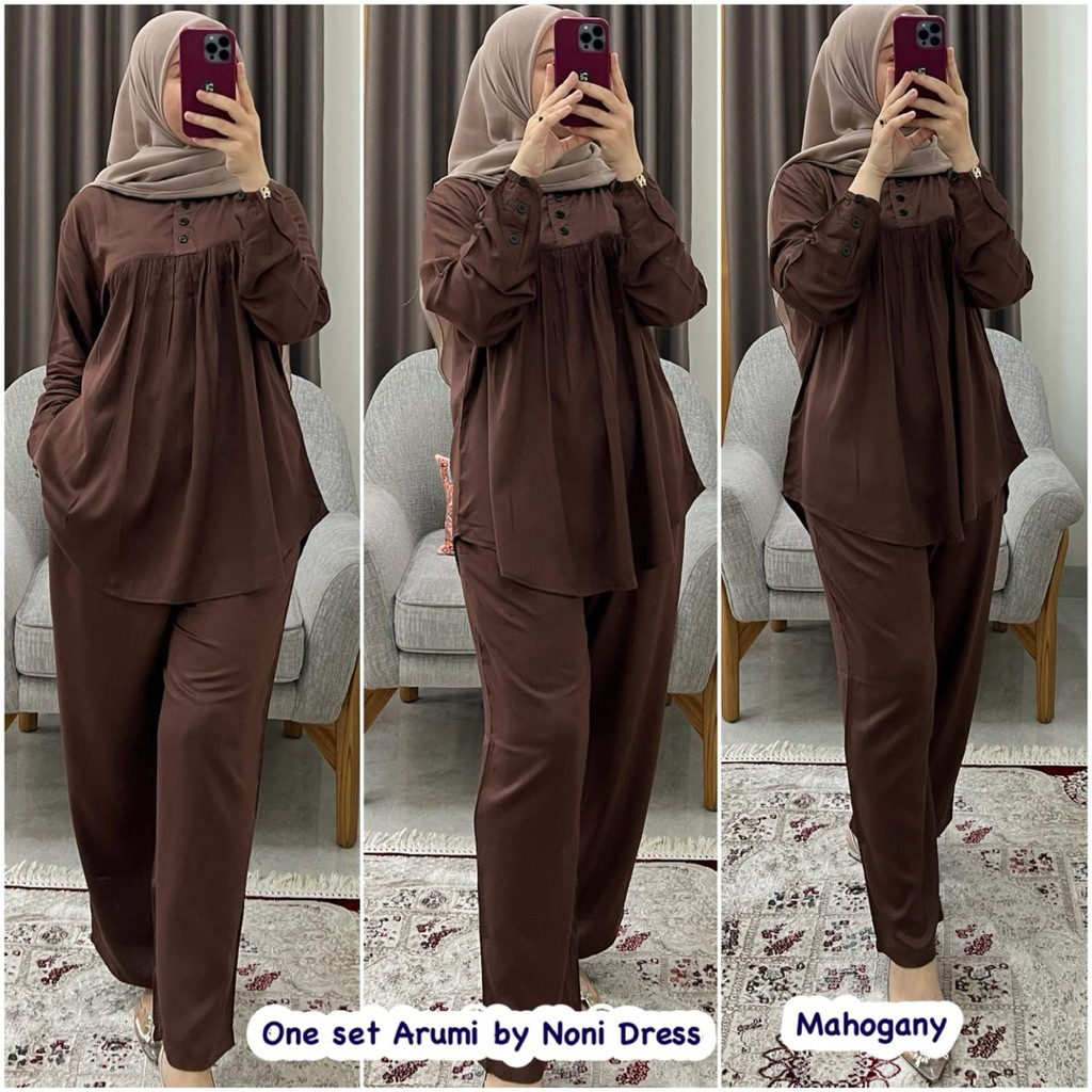 Daster Arab NONI ARUMI One Set Piyama Twill Premium By Noni Dress