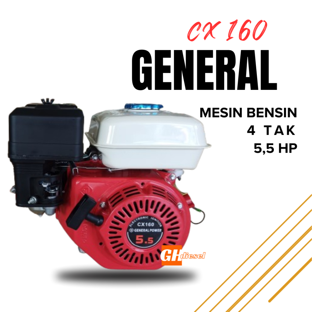 GENERAL Engine gasoline GX 160 GX160 CX 160 CX 160  Mesin bensin penggerak seba guna 5,5 PK 4 TAK