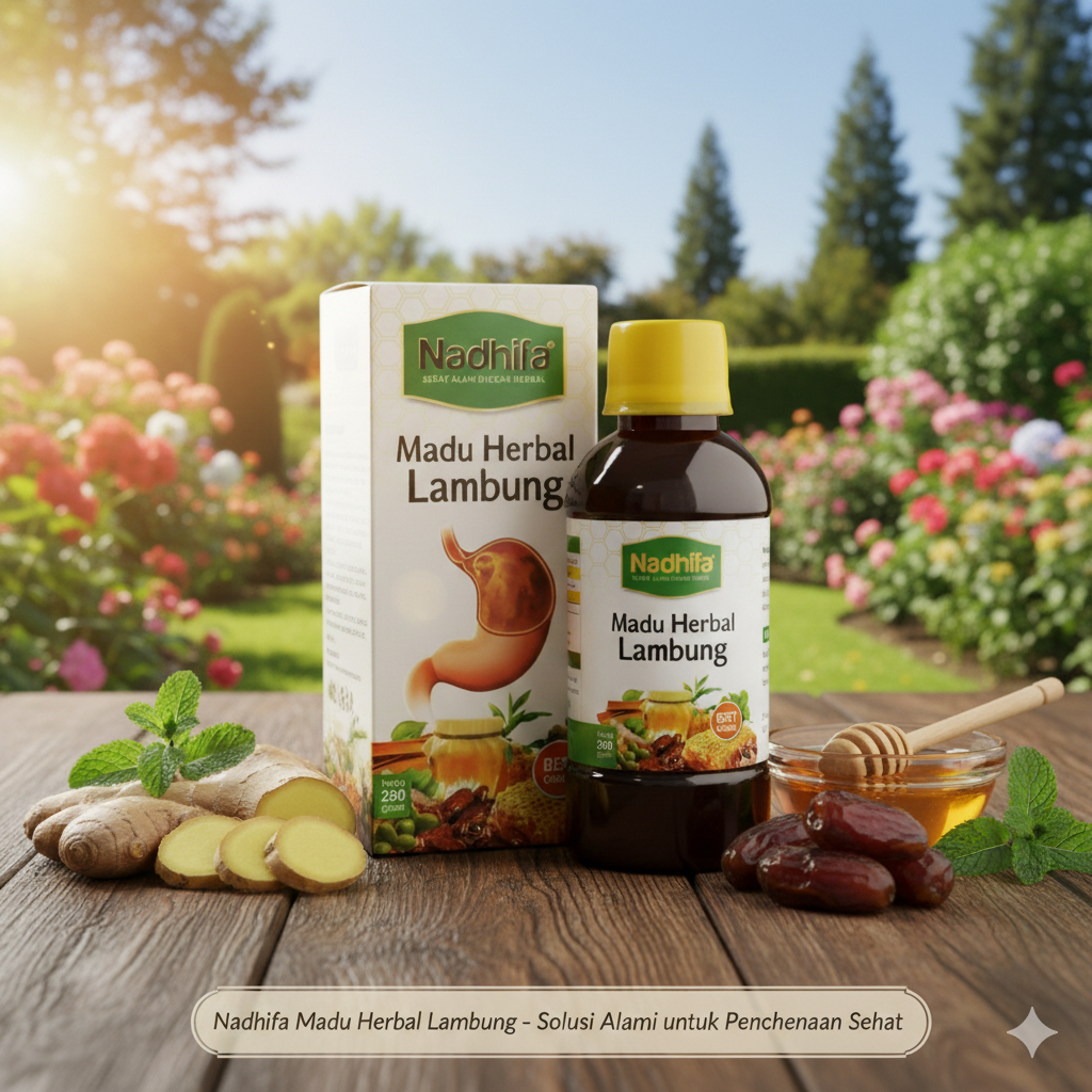 Madu Herbal Lambung Nadhifa - Madu Spesialis Lambung Plus Gamat