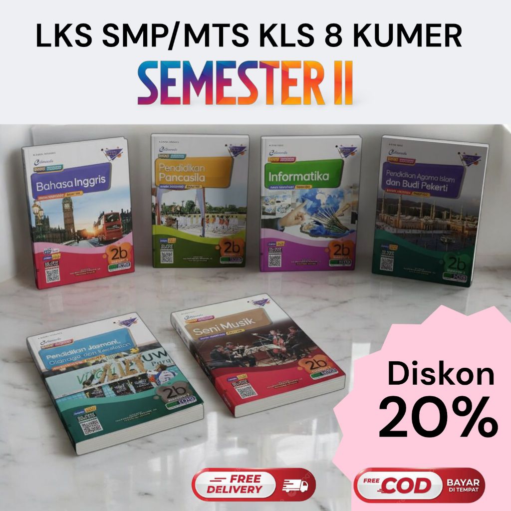 Buku LKS SMP/MTS Kls 8 Semester II Semua Mapel lengkap, Merk Cakrawala Penerbit Putra Nugraha