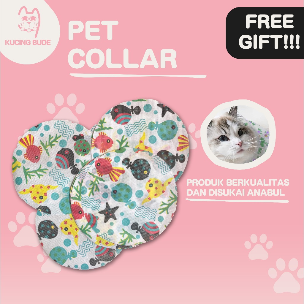 Pelindung Leher Kucing  Premium Quality Collar kucing Collar Anjing Collar Kain