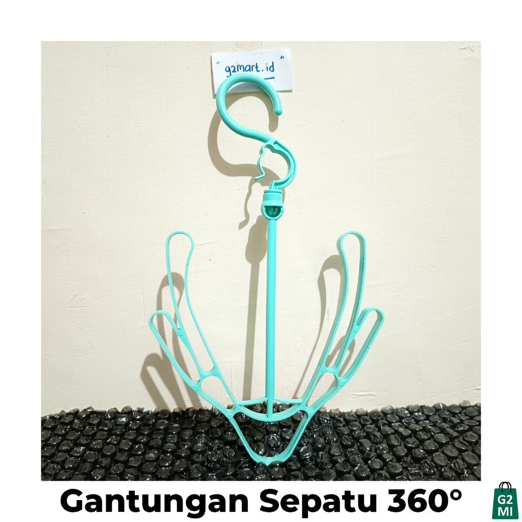 Gantungan Jemur Sepatu Serbaguna Sendal 2 Hook Sandal Shoes Hanger Gantung 360 Derajat Berputar Hang