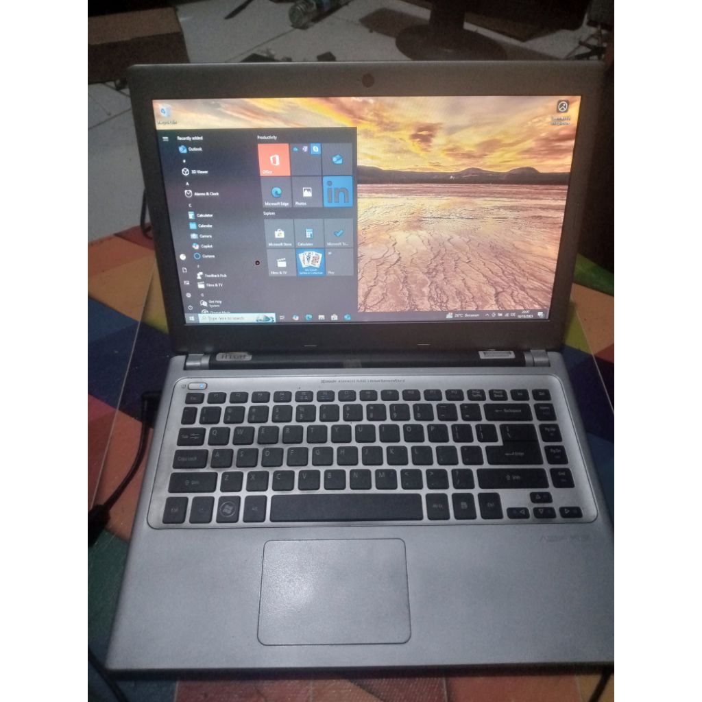 Laptop Second Murah Acer V5-431 Processor intel cpu 1007u Ram 4Gb Hdd 320gb baterai awet