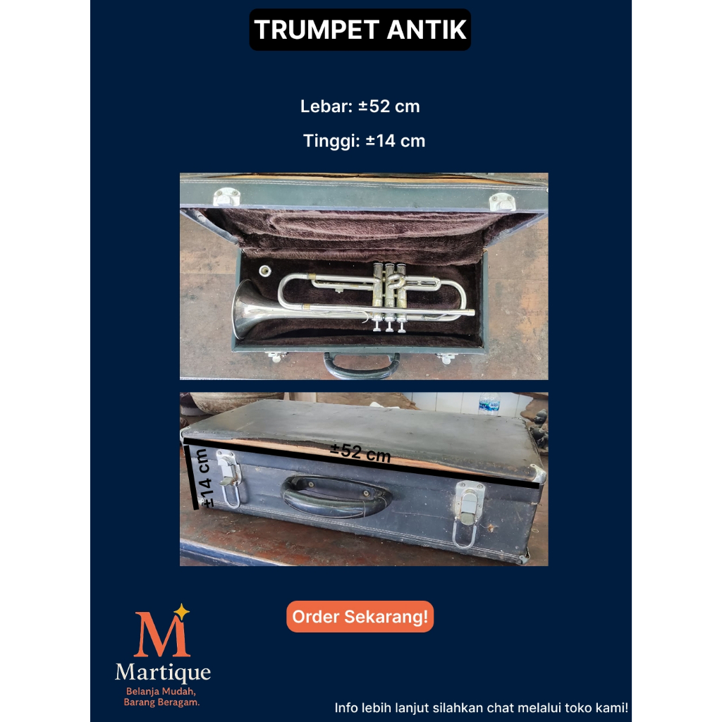 TRUMPET ANTIK LARK MADE IN CHINA (L=±52cm ; T=±14cm)