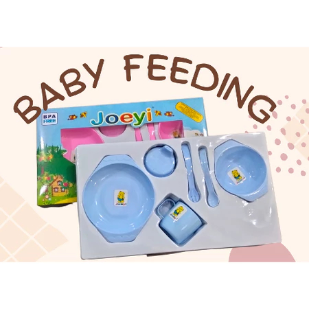 Piring Set makan Bayi/ Tempat makan bayi / piringset Joeyi Ukuran Besar&Kecil