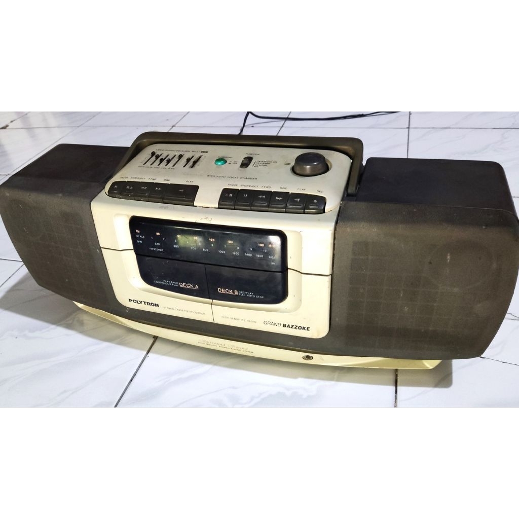 Radio tape compo POLYTRON Deck  jumbo  bazzoke vintage bukan 64 gb usb bluetooth mp3 gb