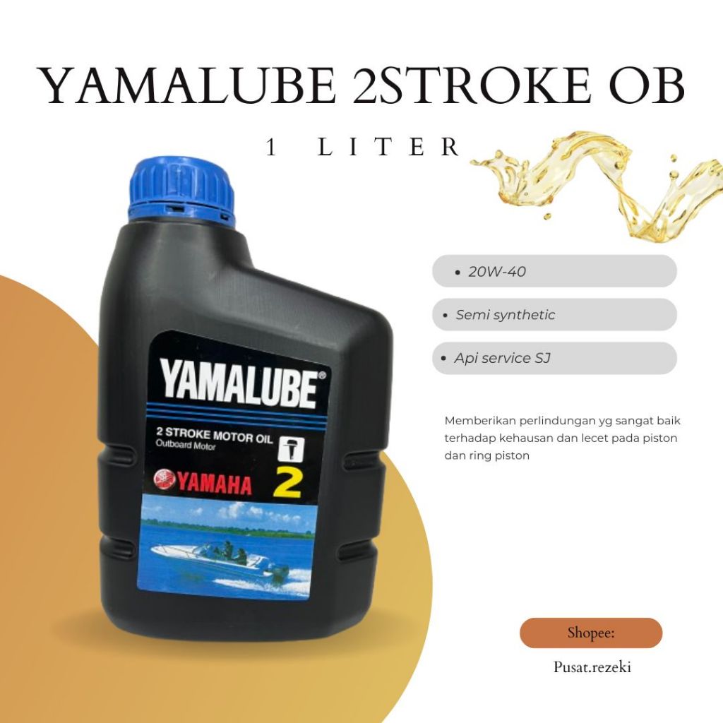 OLI MOTOR 4TAK YAMALUBE 2T OB (1 LITER) 20W-40 API SERVICE SJ