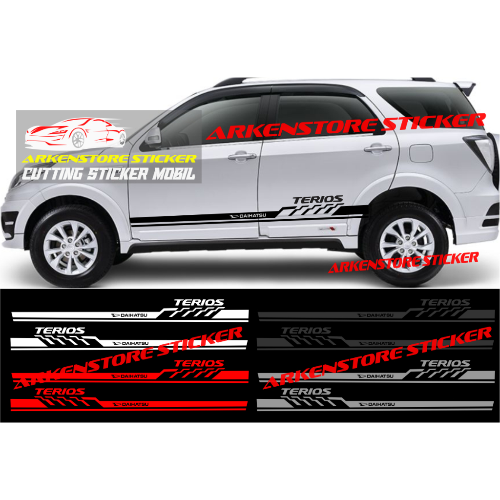 Promo sticker mobil terios cutting sticker stiker mobil daihatsu terios stiker terios