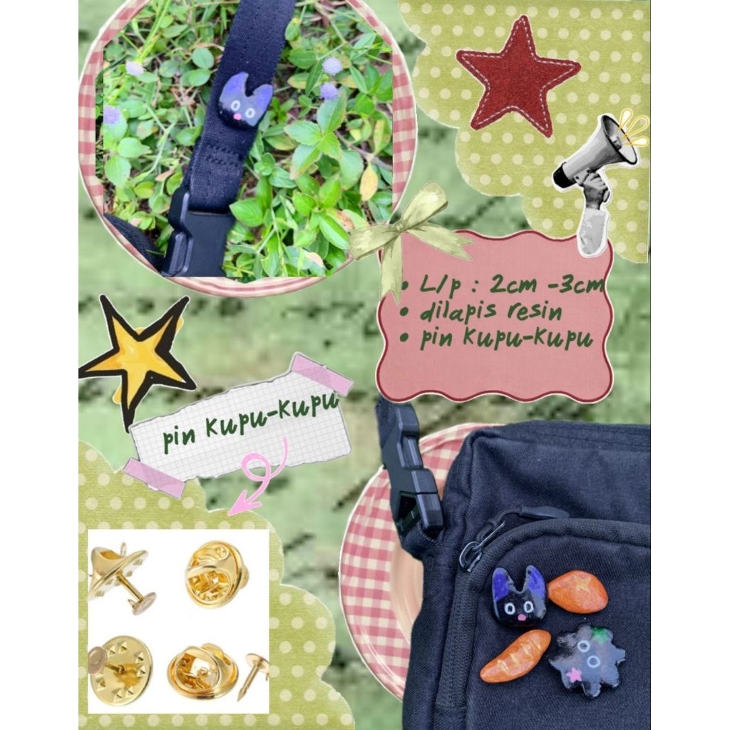 CLAY PIN - (GHIBLI) KIKI'S DELIVERY SERVICE  EDITION by Cell.Real.Id (Handmade)