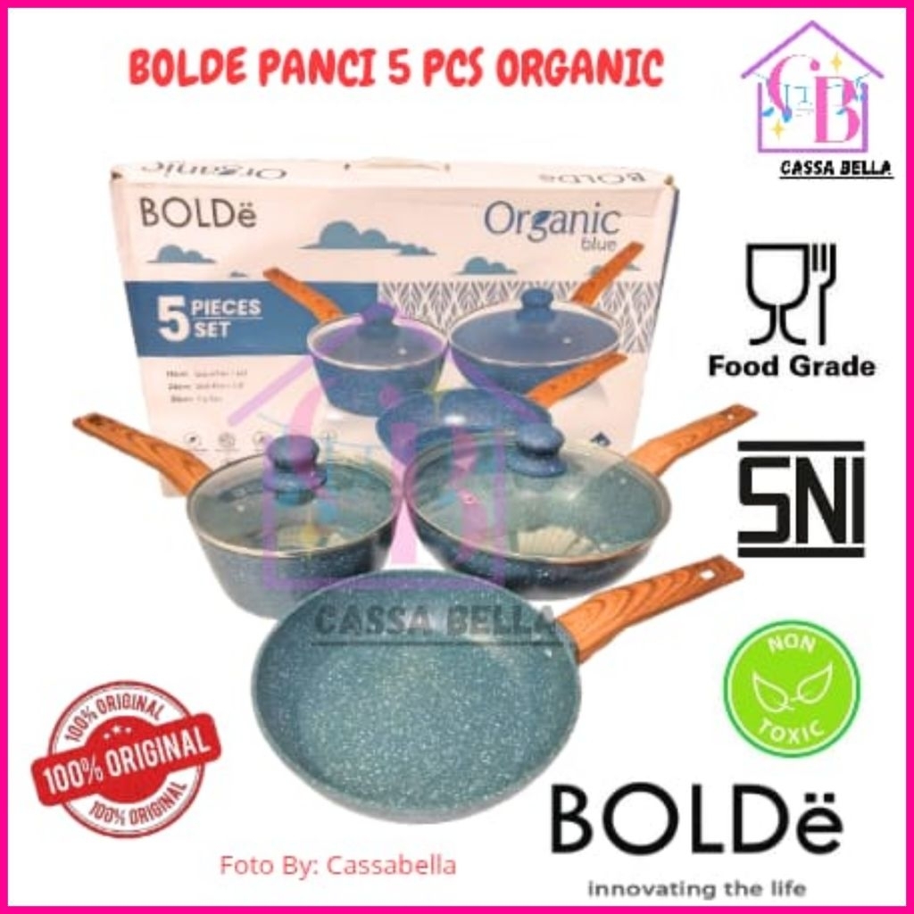 Bolde Super Pan Organic Green Set 5 pcs / BOLDE Organic Green Cook Wire Set 5pcs