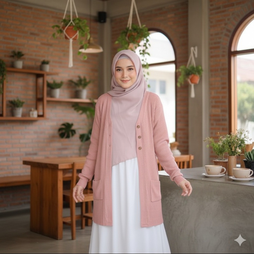 CARDIGAN BELLE KANCING / Cardigan Oversize / Cardigan Rajut Long Belle / Cardigan Long Kancing