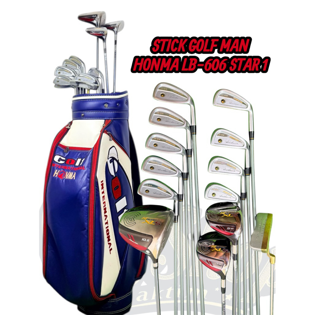 Stick Golf Man Honma LB 606 Shaft Graphite Second Original Fullset Bag Golf