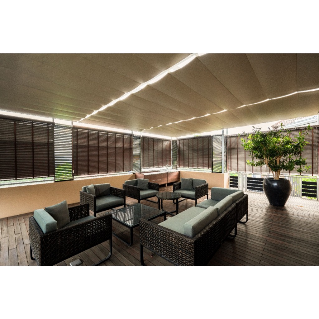 Onna Blue - UV Blind outdoor system cord - Tirai nuansa Jepang