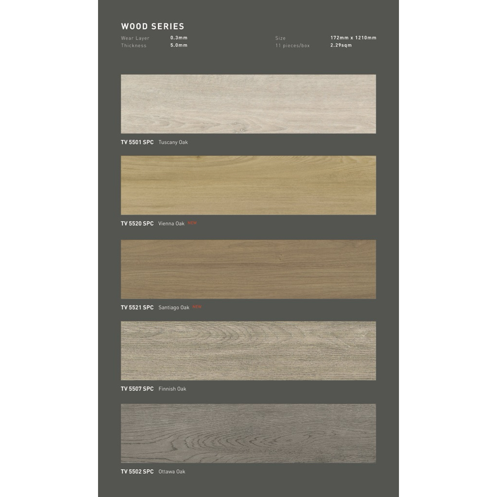 TACO ULTRACORE 500 SPC Wood Series – Tuscany Oak / Ottawa Oak / Golden Acacia / Carson Oak / Glenmor