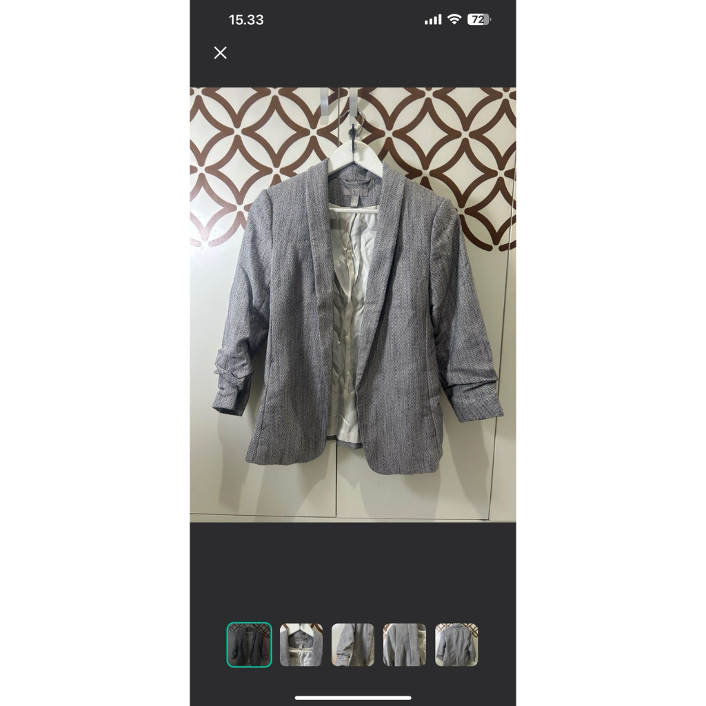 Preloved HnM Blazer Grey Size M/L