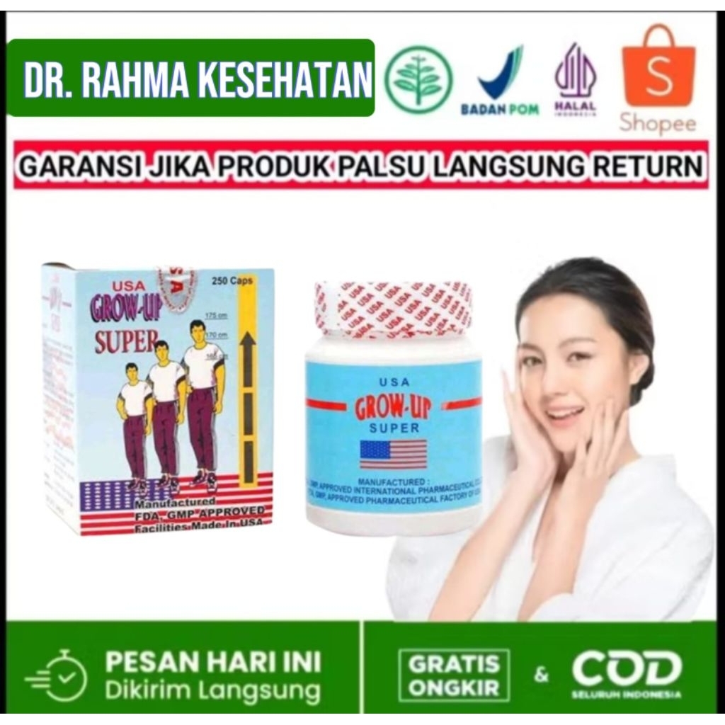 GROW UP SUPER USA ASLI ORIGINAL OBAT PENINGGI BADAN AMPUH HASILNYA
