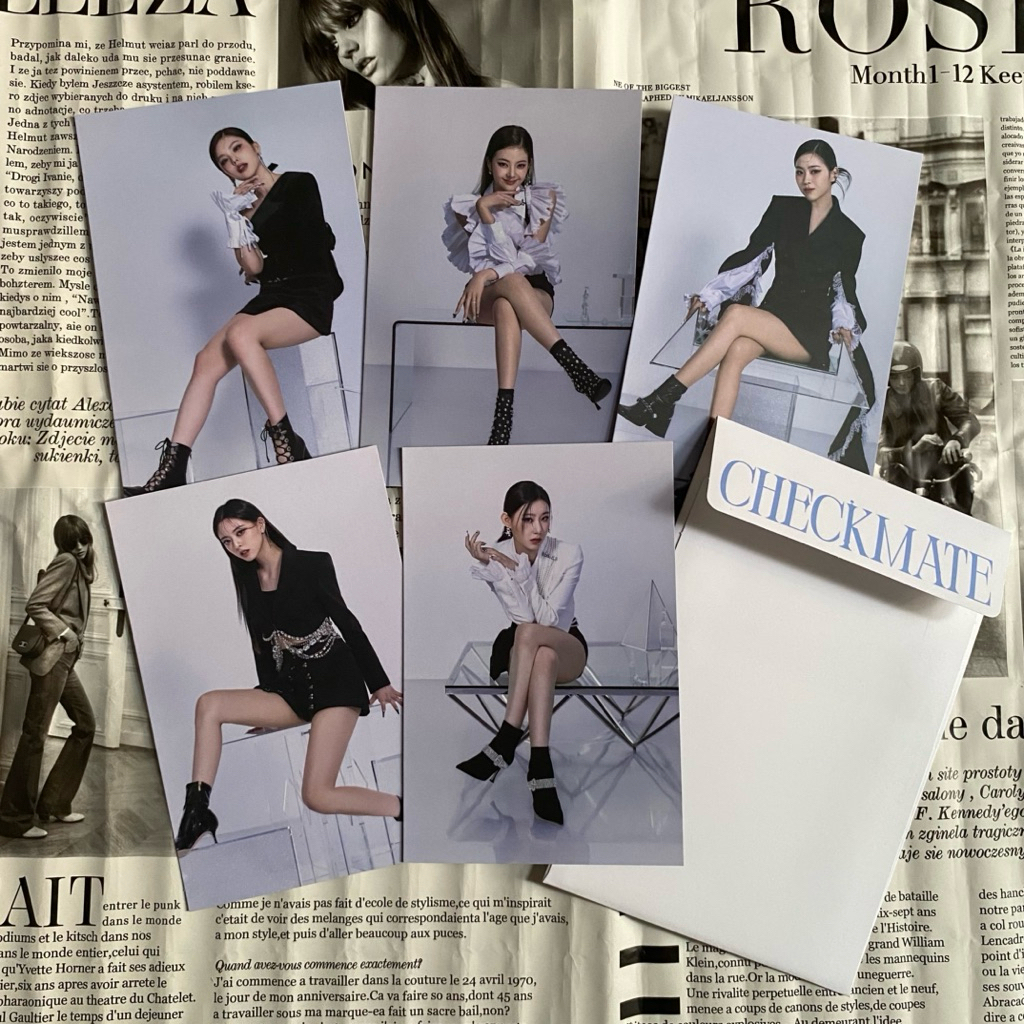 POSTCARD ITZY ALBUM CHECKMATE OFFICIAL SHARING PRINTILAN INCLUSION PC INCLUSIONS KPOP PHOTOCARD YEJI
