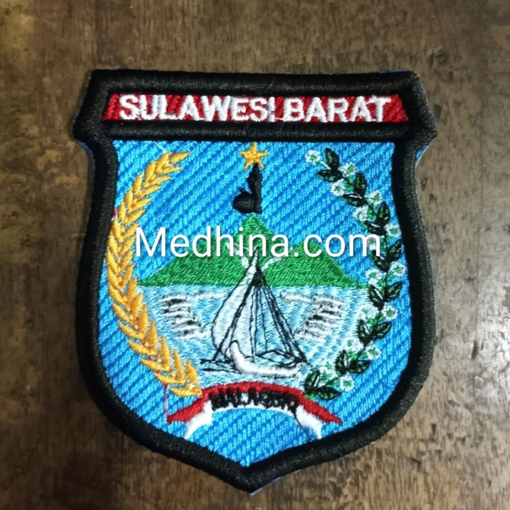 Badge Logo Kwarda Sulawesi Barat Bordir Timbul