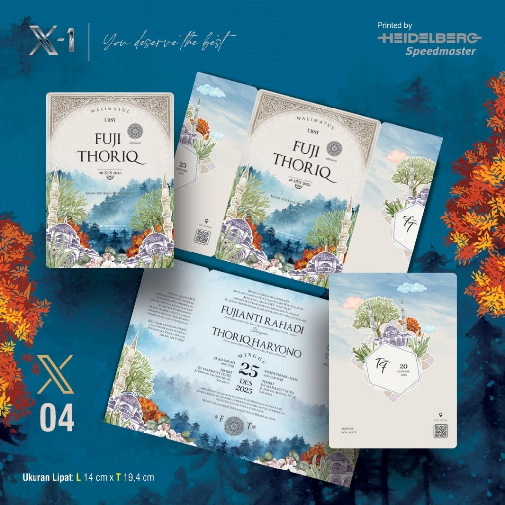 Undangan Pernikahan Tema Jawa Gunungan sudah di cetak