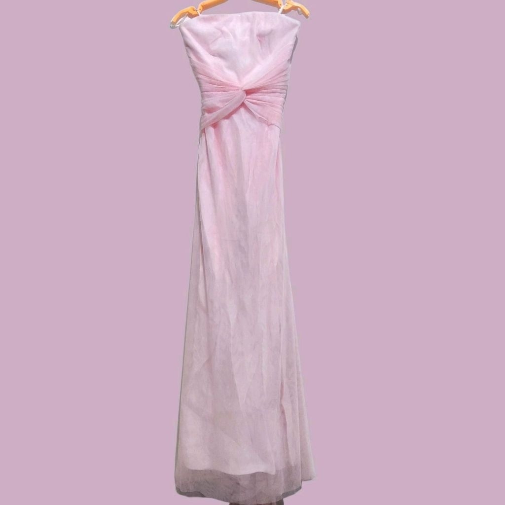 Long Dress pesta/kondangan  design by Vera Wang maids warna pink