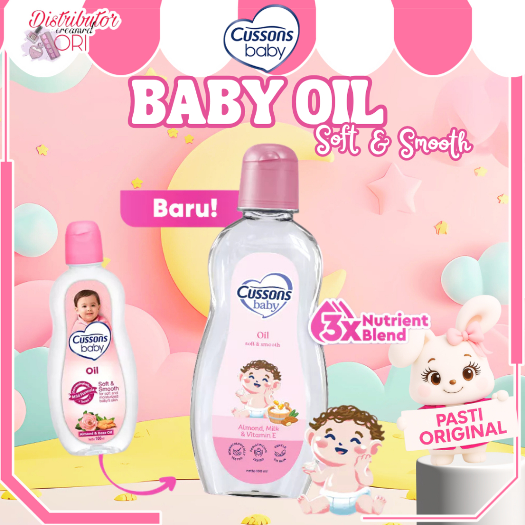Cussons Baby Oil 50ML+50ML l Baby Oil untuk Pijat Bayi | BPOM