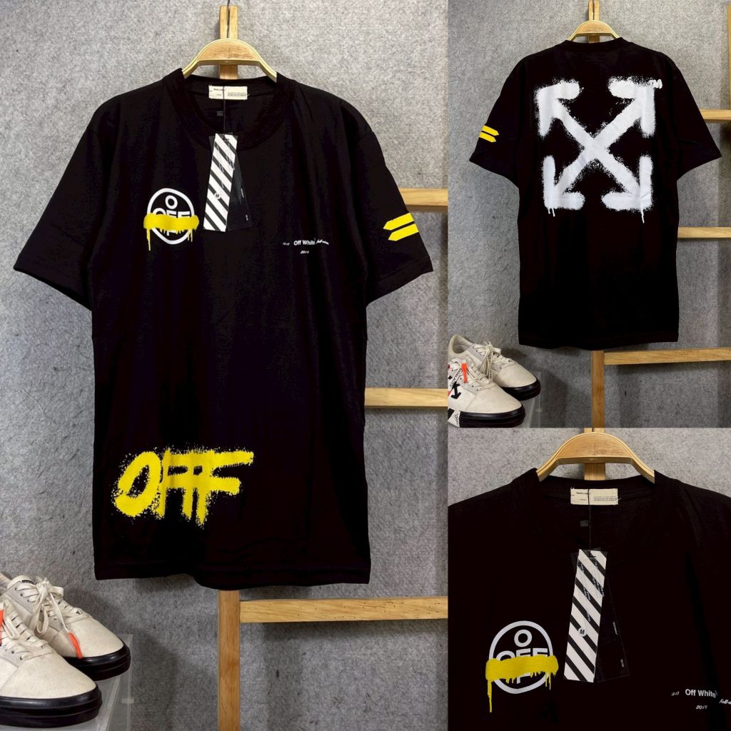 OFF WHITE T-Shirt Branded Premium Kaos Distro Lengan Pendek 100% Cotton Combed 30S Original Quality 