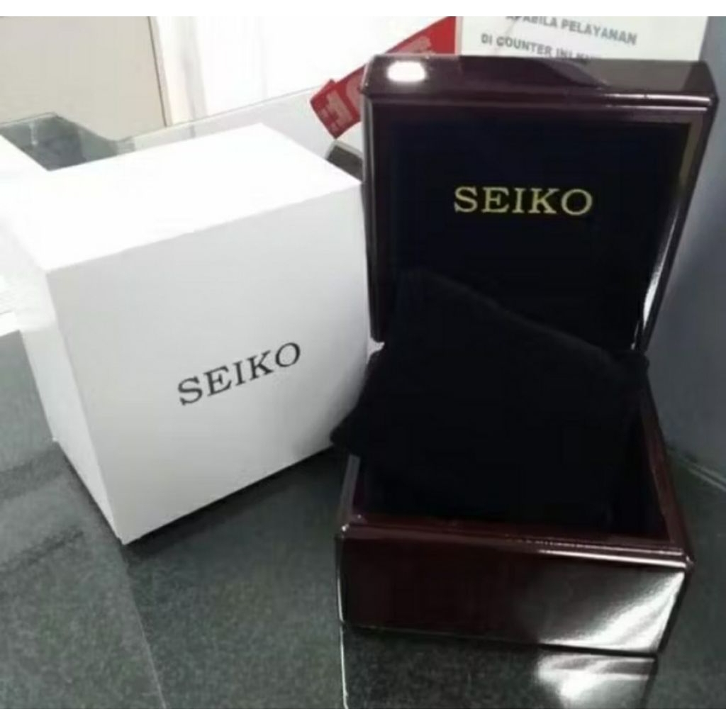 kotak seiko premium box seiko kayu kotak/box jam tangan seiko kayu