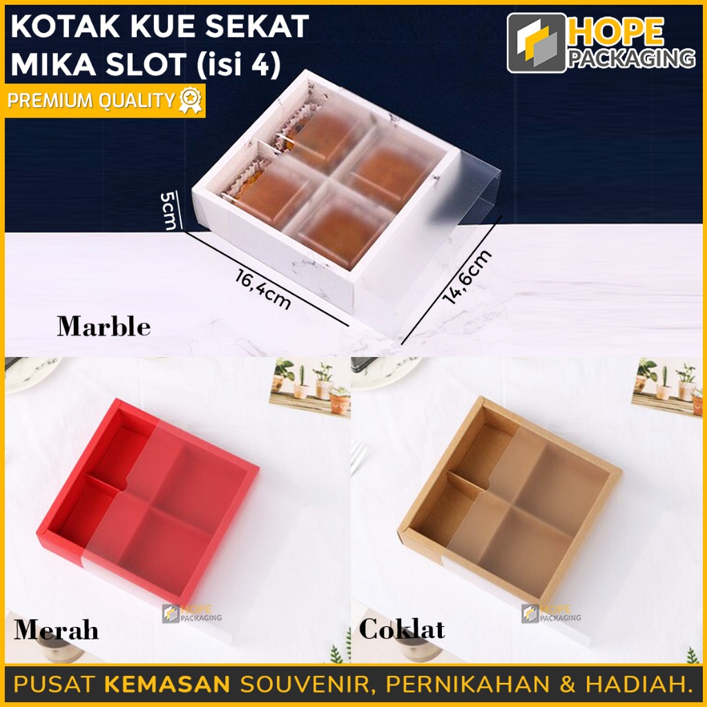 Kotak Kue Sekat Mika Slot 2 / 4 / 6 / 8 / 9 / Kotak Kue Mooncake Pia Dus Kue Kotak Hampers / Packagi