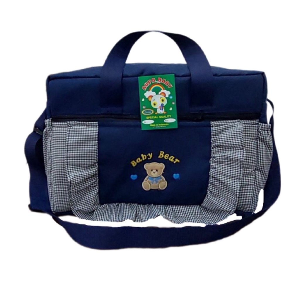 Tas bayi BESAR tas popok perlengkapan baby LUCU boneka beruang merak coklat kotak2 tas ibu menyusui