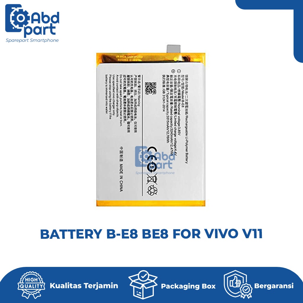 BATTERY BE-8 BE8 FOR VIVO 11 ORIGINAL