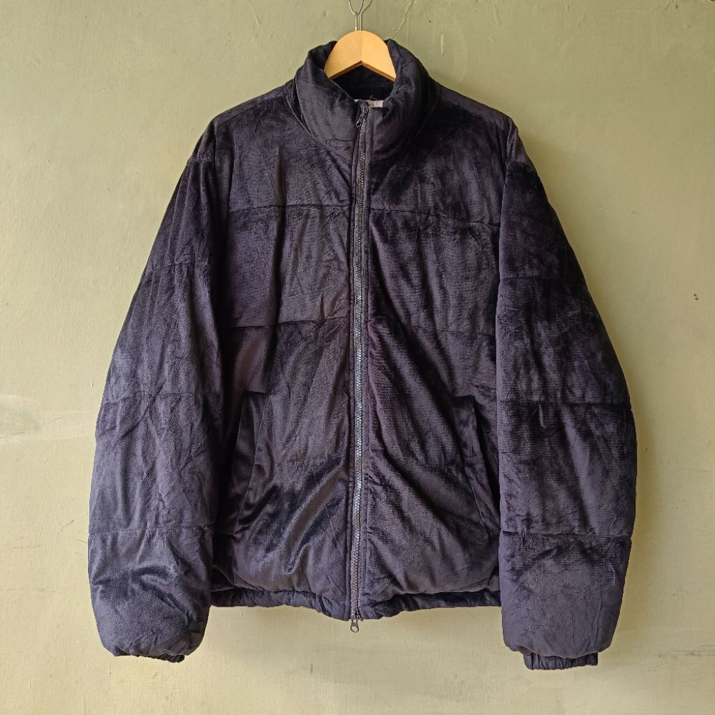 JAKET PUFFER VELVET REFINEMENT GARMENTS JAKET GELEMBUNG VELVET BLACK DAVID CHEN