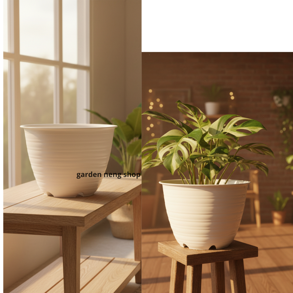 POT TAWON 30 PUTIH/ POT KEONG 30 PUTIH / POT TAWON UKURAN 30CM PUTIH