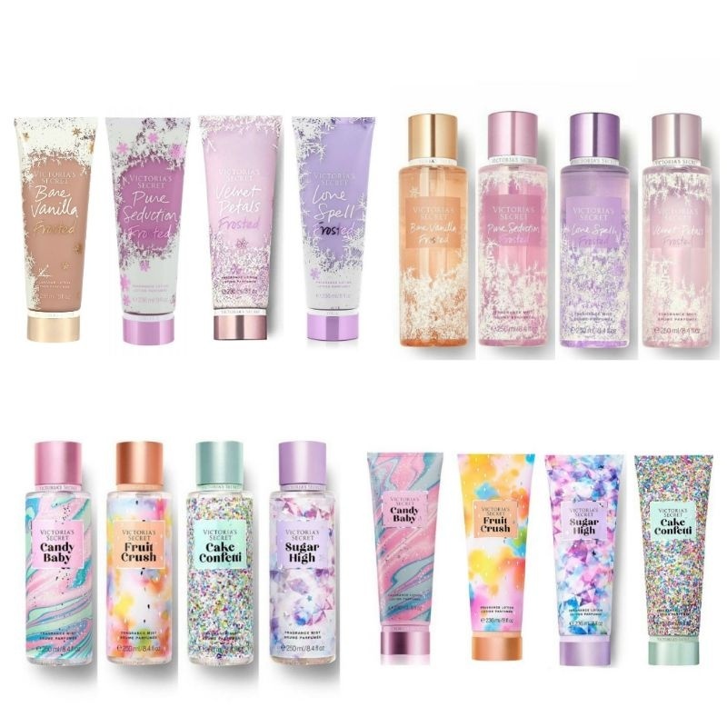 Parfum Wanita Body Mist 250ml Sugar High Cake Confetti Fruit Crush Candy Baby Bare Vanilla  / GEAMOO