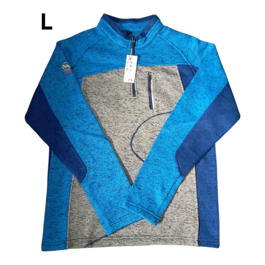 Unbrand size L baselayer outdoor second inner pollar tebal kaos gunung bekas baju half zip sweater