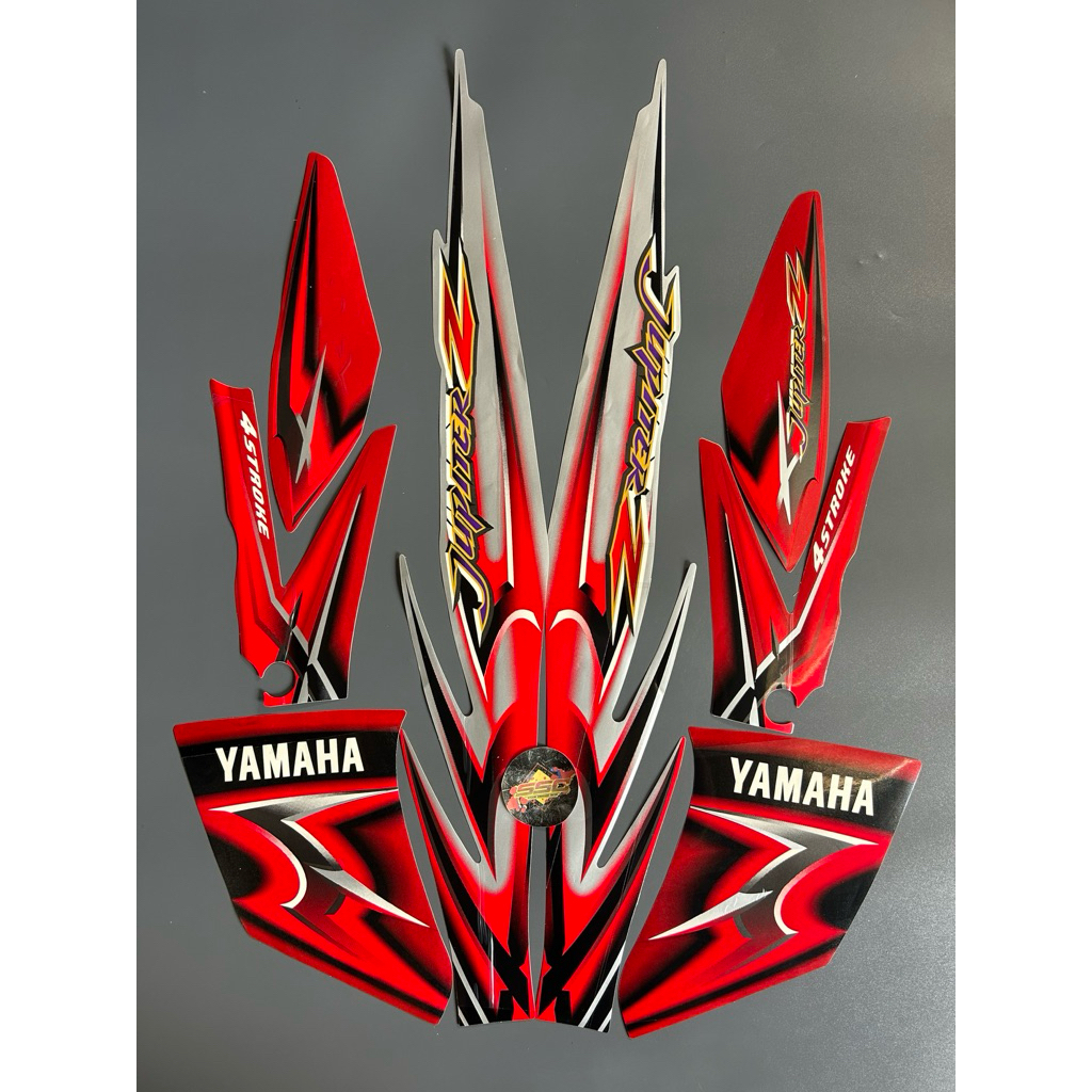STRIPING STIKER JUPITER Z RUJI 2006 SILVER MERAH