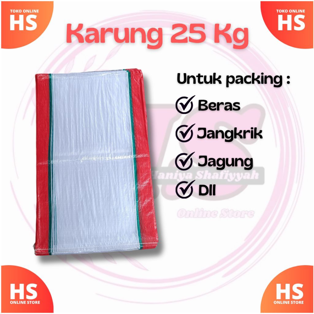 Karung Beras 25 Kg Transparan Polos / Karung Jangkrik