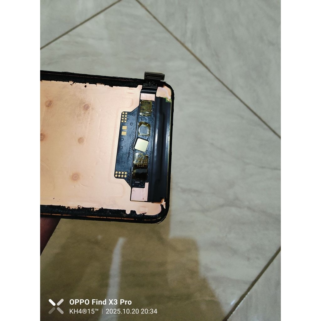 lcd copotan Oppo find x3 pro minus garis banyak