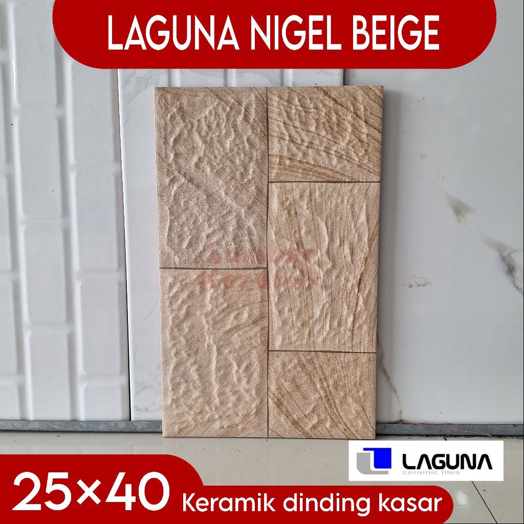 Keramik 25×40 LAGUNA Nigel beige keramik dinding kasar