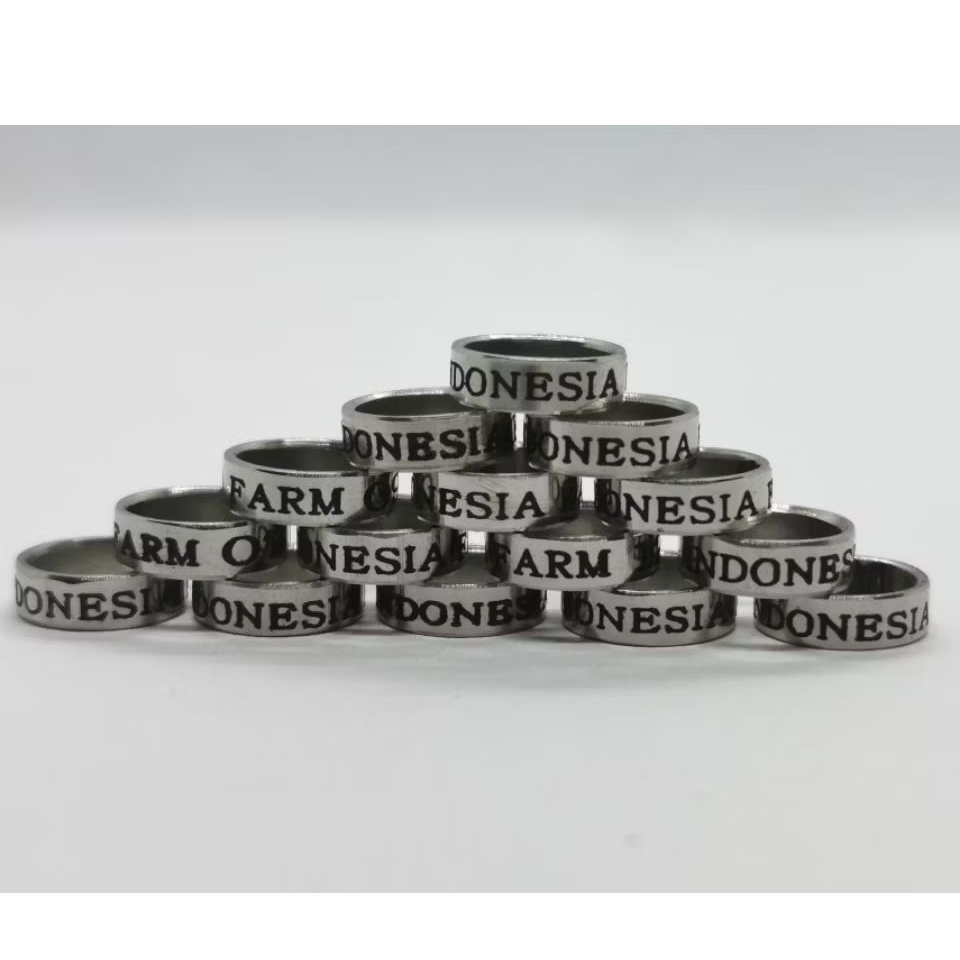 RING BURUNG BAJA LASER SLIM 16 | CUSTOM CETAK NAMA | MERPATI | NURI | PUTER PELUNG DERKUKU