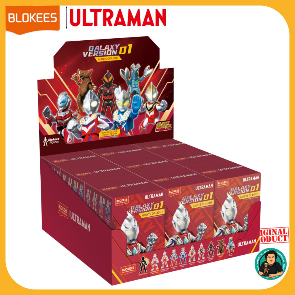 Ultraman Galaxy Version 01 / 1 box / 1 case / 9pcs / Blokees Original / Blind Box Blokees Ultraman /