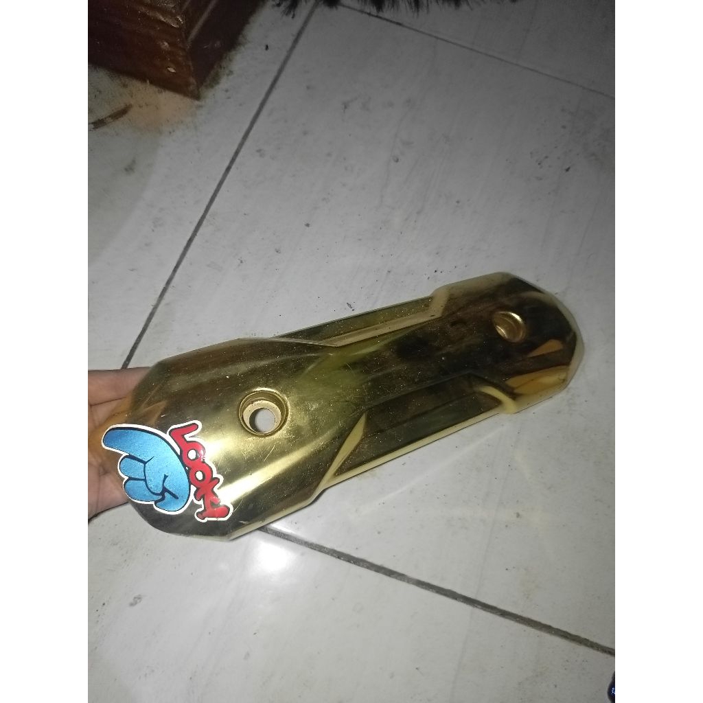 VARIASI Tameng Zoomer Gold / Cover Knalpot Gold / BEAT, VARIO,SCOOPY