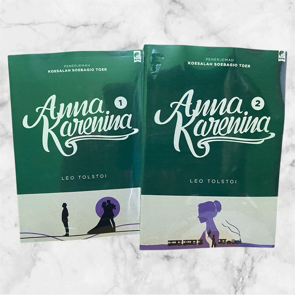 A novel Anna karenina jilid 1 dan jilid 2 by Leo Tolstoi