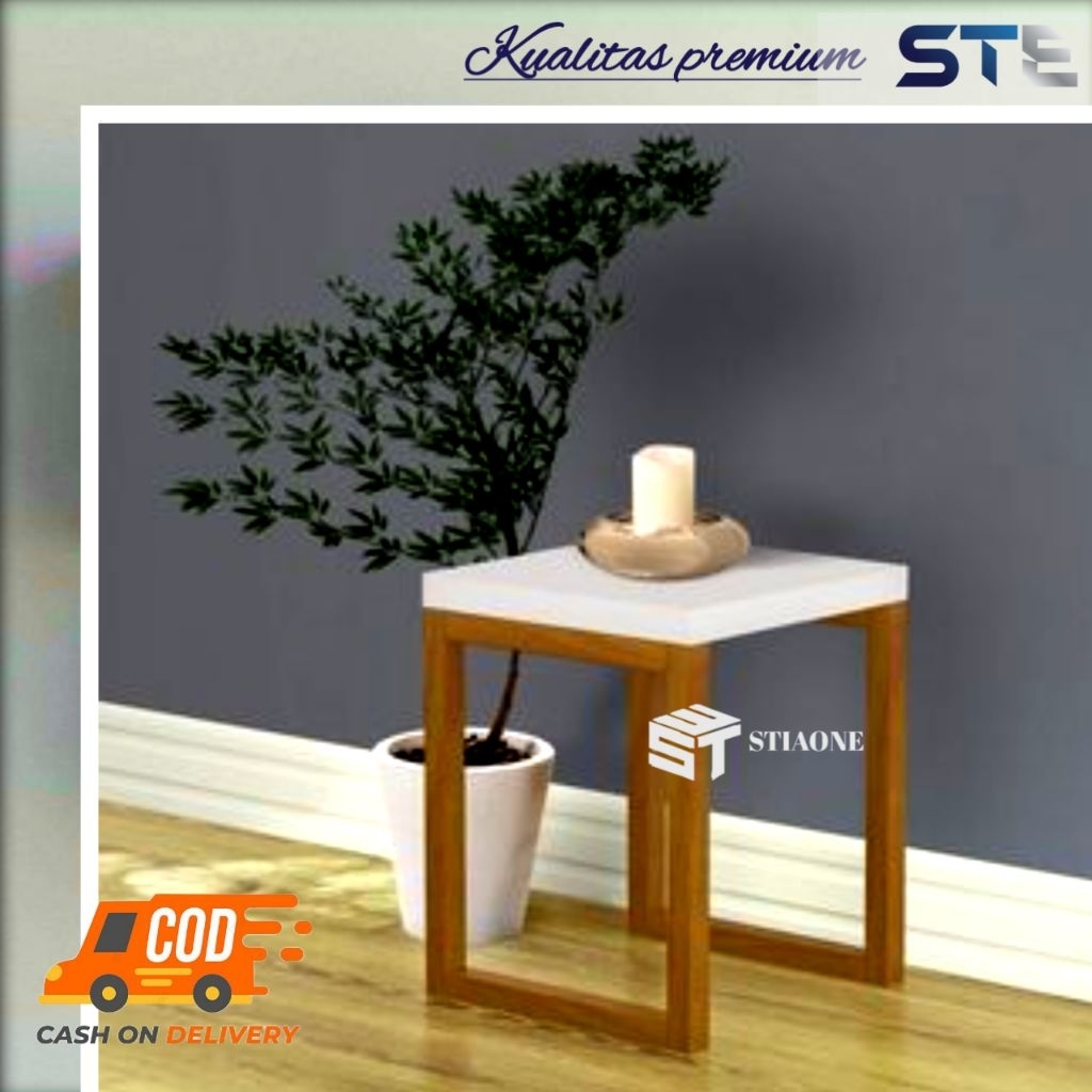 MEJA MINIMALIS KAYU KOTAK PERSEGI MINIMALIS MEJA COFFE MEJA KECIL / MEJA RUANG TAMU