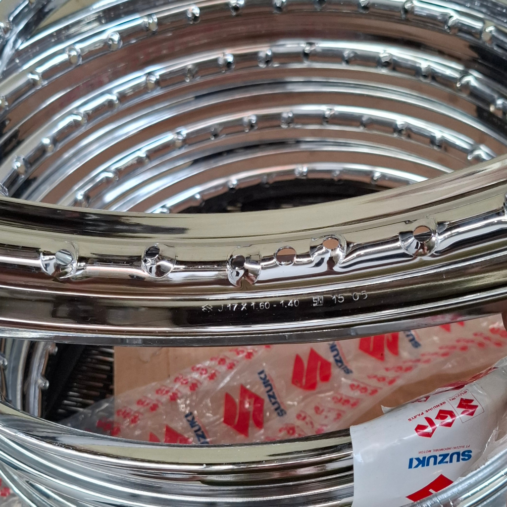 Velg shogun smash crystal tornado ring 17.140 17.160 marking logo SGP asli suzuki