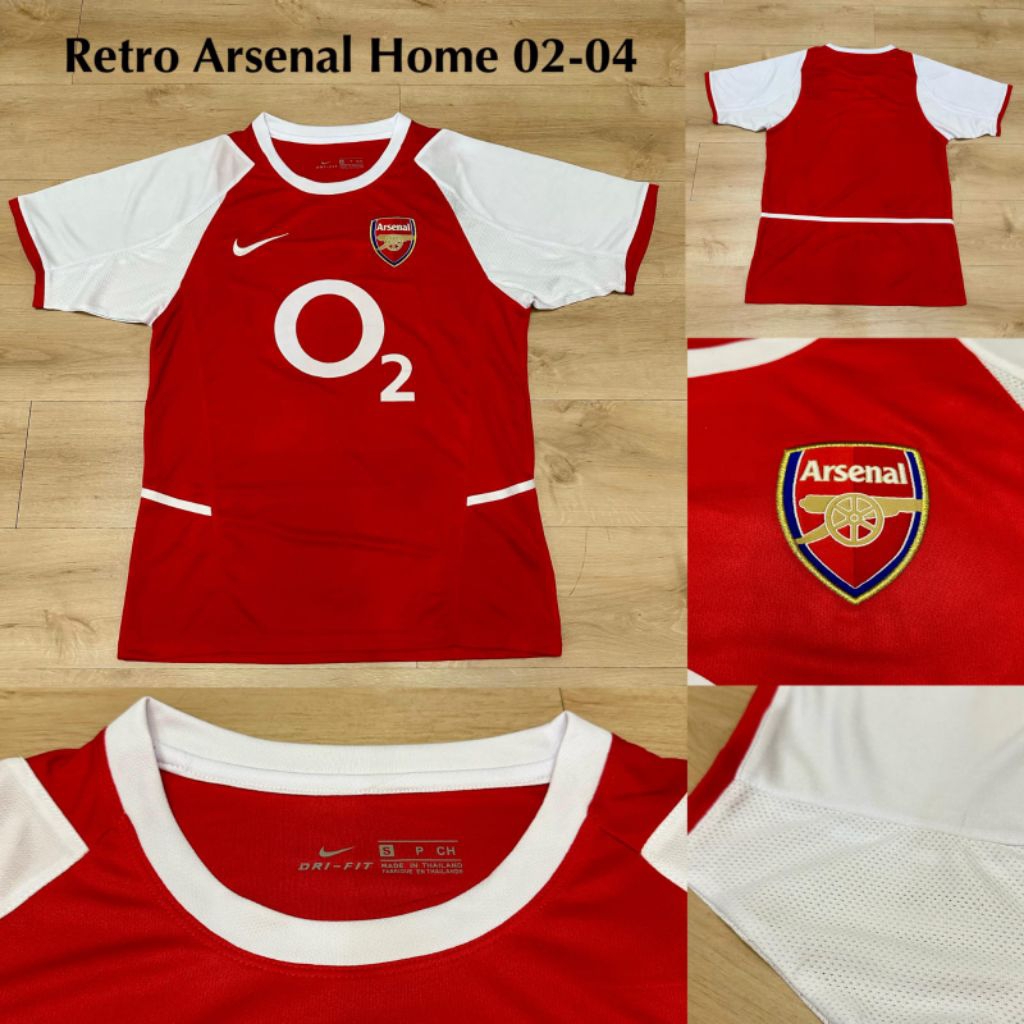 Jersey retro Arsenal home 02 -04 grad original