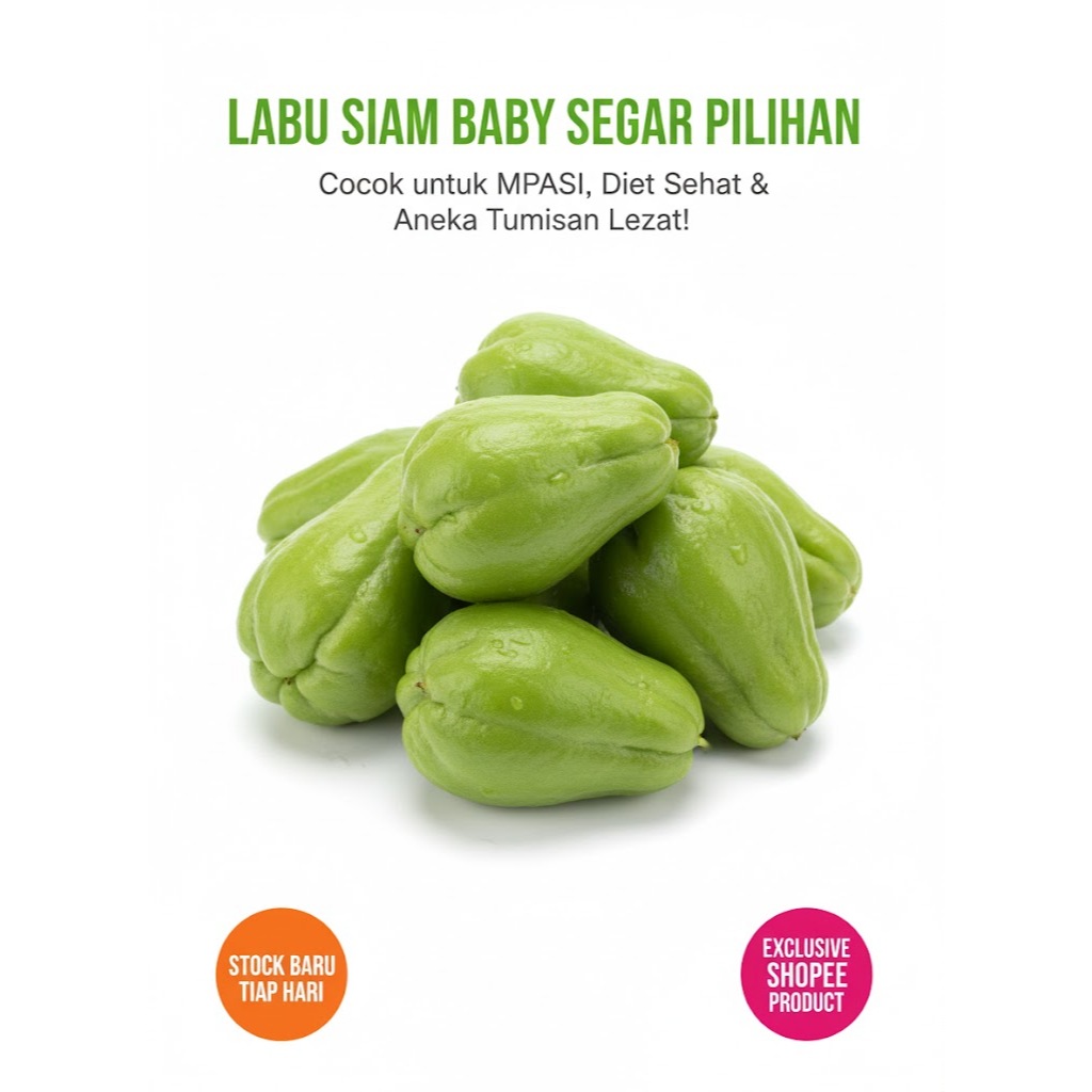 Labu Siam Mini 1kg / baby labu siamPetani Lokal – Segar, Organik & Natural