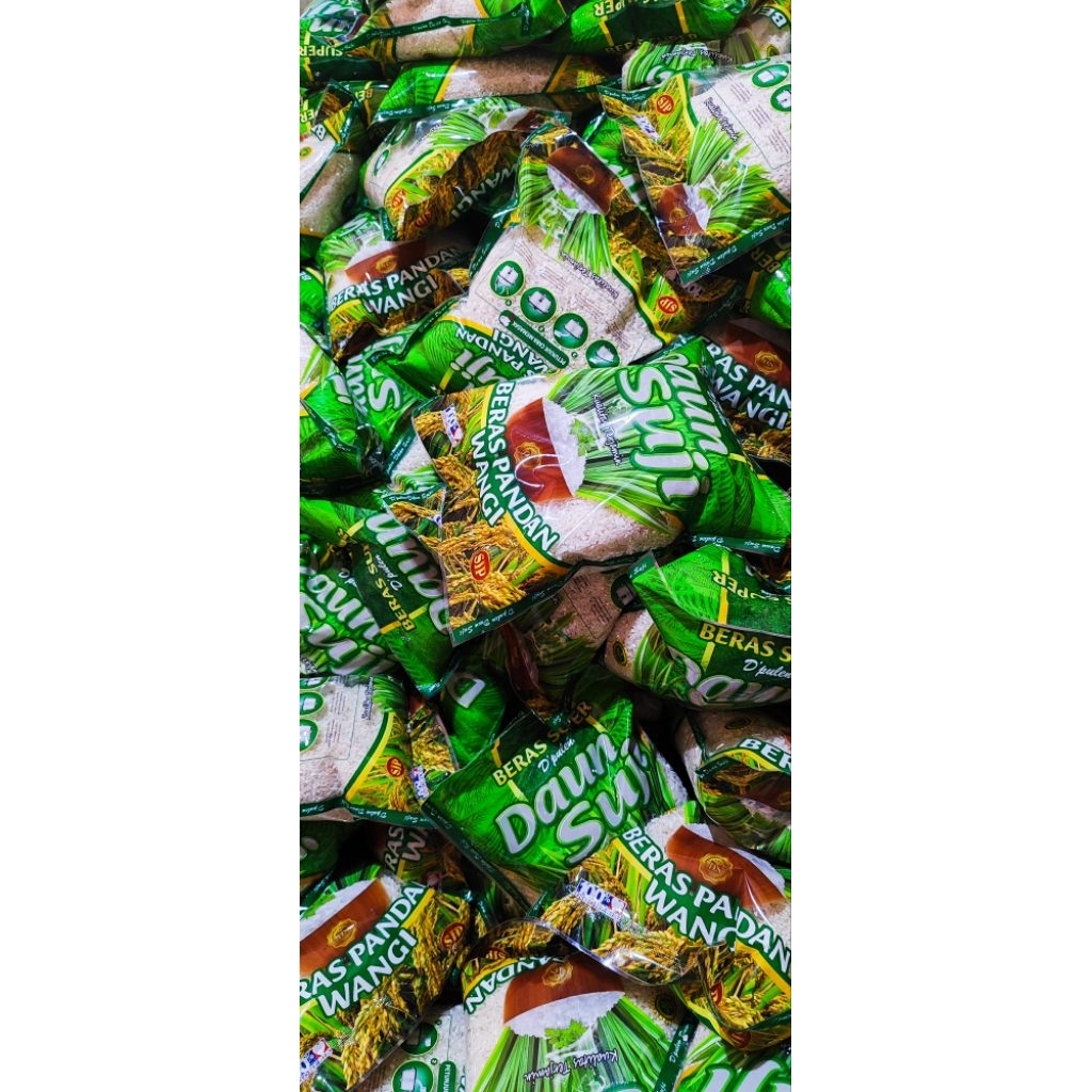 Beras Daun Suji Kemasan 1 kg (Berat Bersih 1 kg) / Beras Kemasan / Beras Berkualitas
