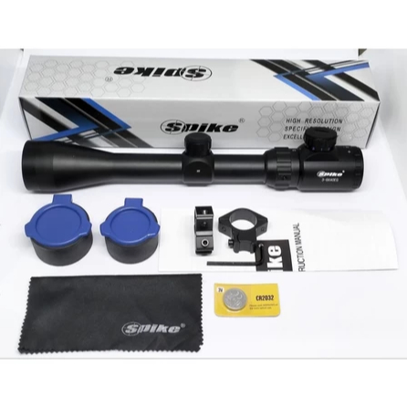 Teleskop Spike 3-9x40 EG TUTUP FLIP Cross Mildot lensa jelas berkualitas